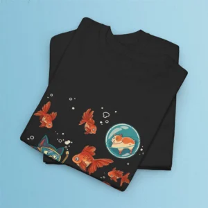Cat and Golden fish T-Shirt
