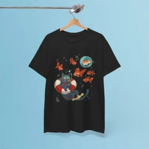 Cat and Golden fish T-Shirt