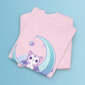 Cat with Melting Moon T-Shirt