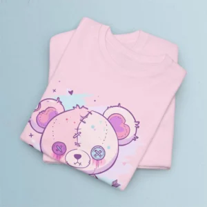 Pastel Goth Teddy Bear Light Pink T-Shirt